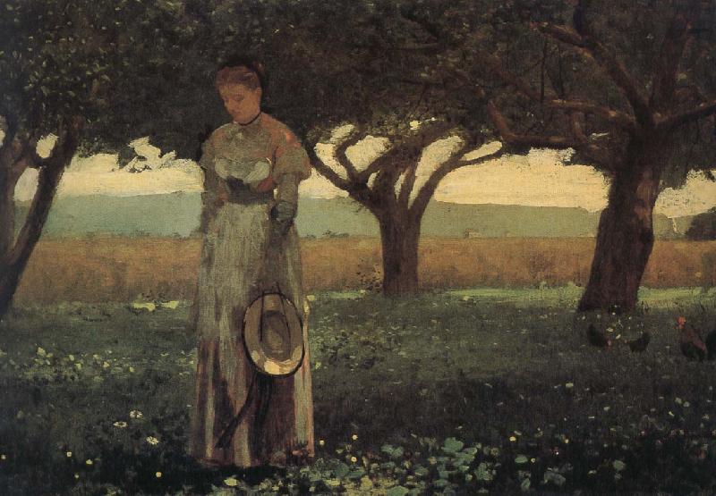 Winslow Homer The girl in the orchard oil painting picture